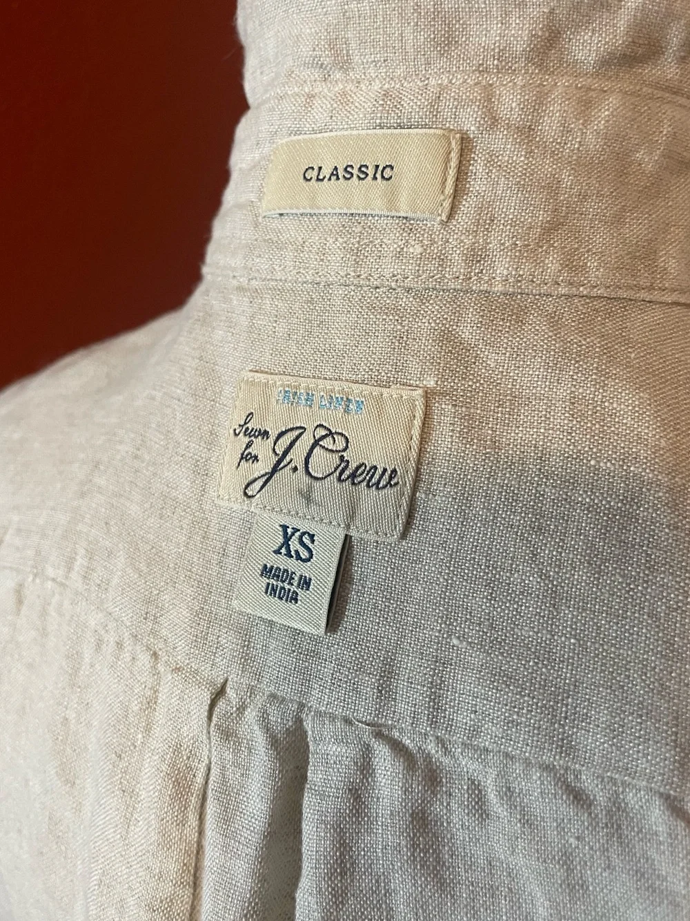 J Crew Men’s Classic Baird McNutt Irish Linen Button Down Short Sleeve Shirt